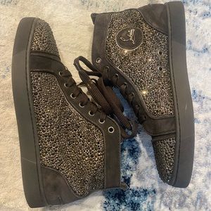 Christian Louboutin Louis Flat Lame Luxury Sneakers 41